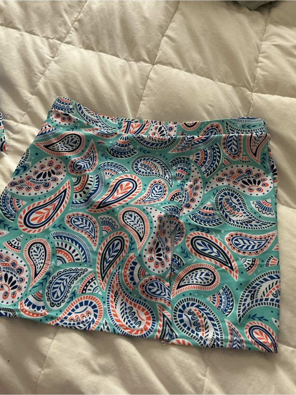 Turquoise Paisley Two-Piece Swim Set - Picture 14 of 15